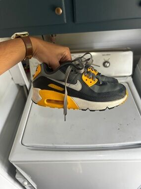 Nike Kids Gray and Yellow Air Max Style Sneakers